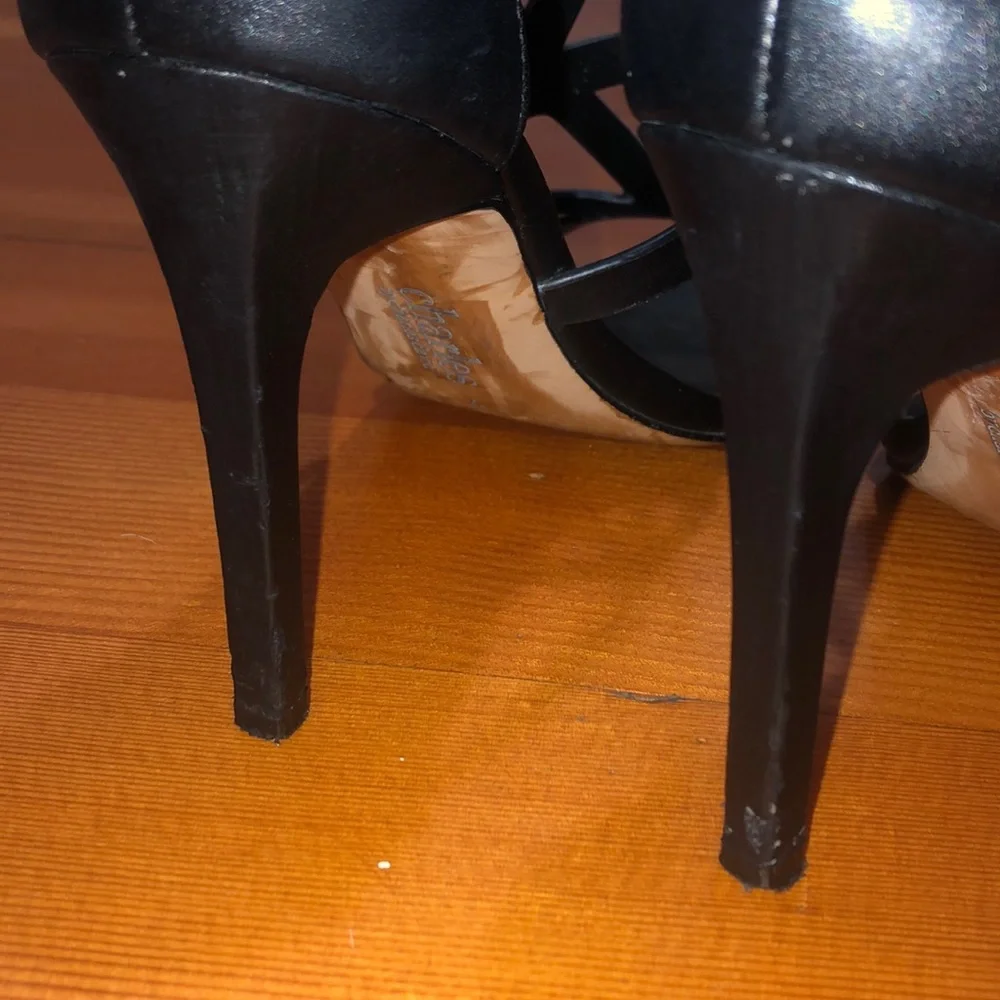 Charles by Charles David Leather Cage Sandals